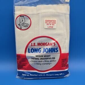 Vintage New J.E. Morgan’s Long Johns Drawers Pants Men’s Size XL White